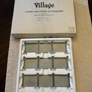 Dept 56 Village Accessory Chain Link Fence Extensions Set of 4 #52353